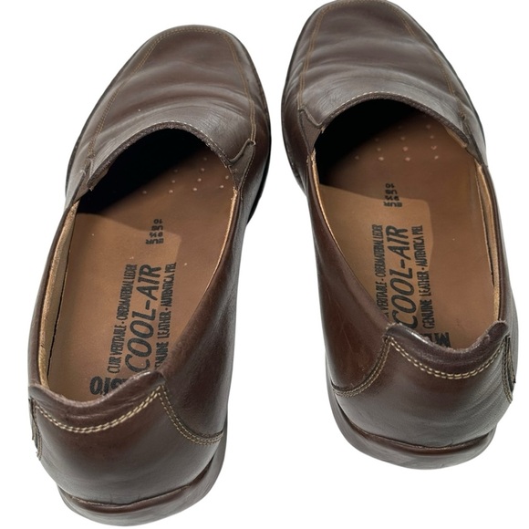 Mephisto Size 10 Cool Air Dark Brown Leather Slip On Loafers Driver - Picture 12 of 15